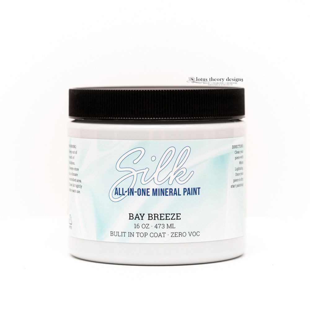 Silk all in one mineral paint Baja Gray 475ml soft pale grey blue undertones at For the Love Creations Australian stockist