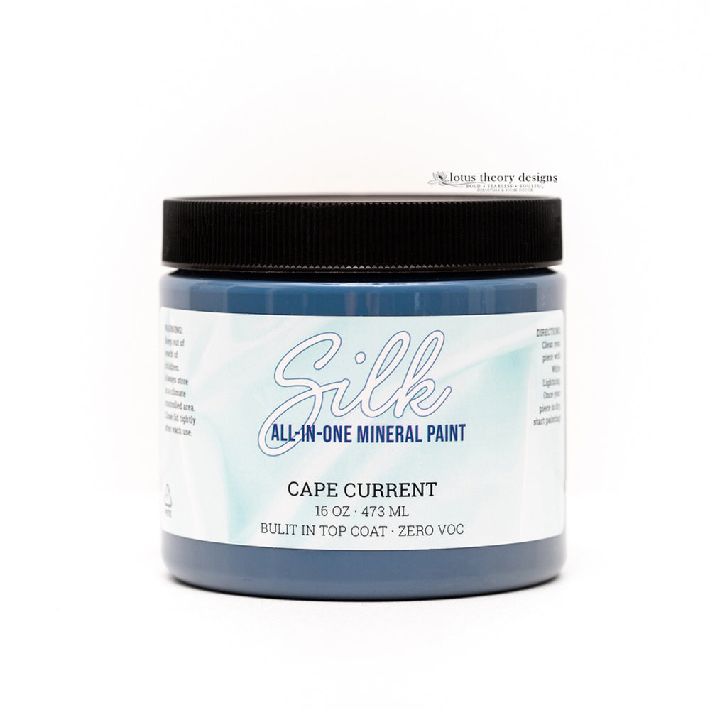 Silk all in one mineral paint Black Sands 475ml deep charcoal grey at For the Love Creations Australian stockist