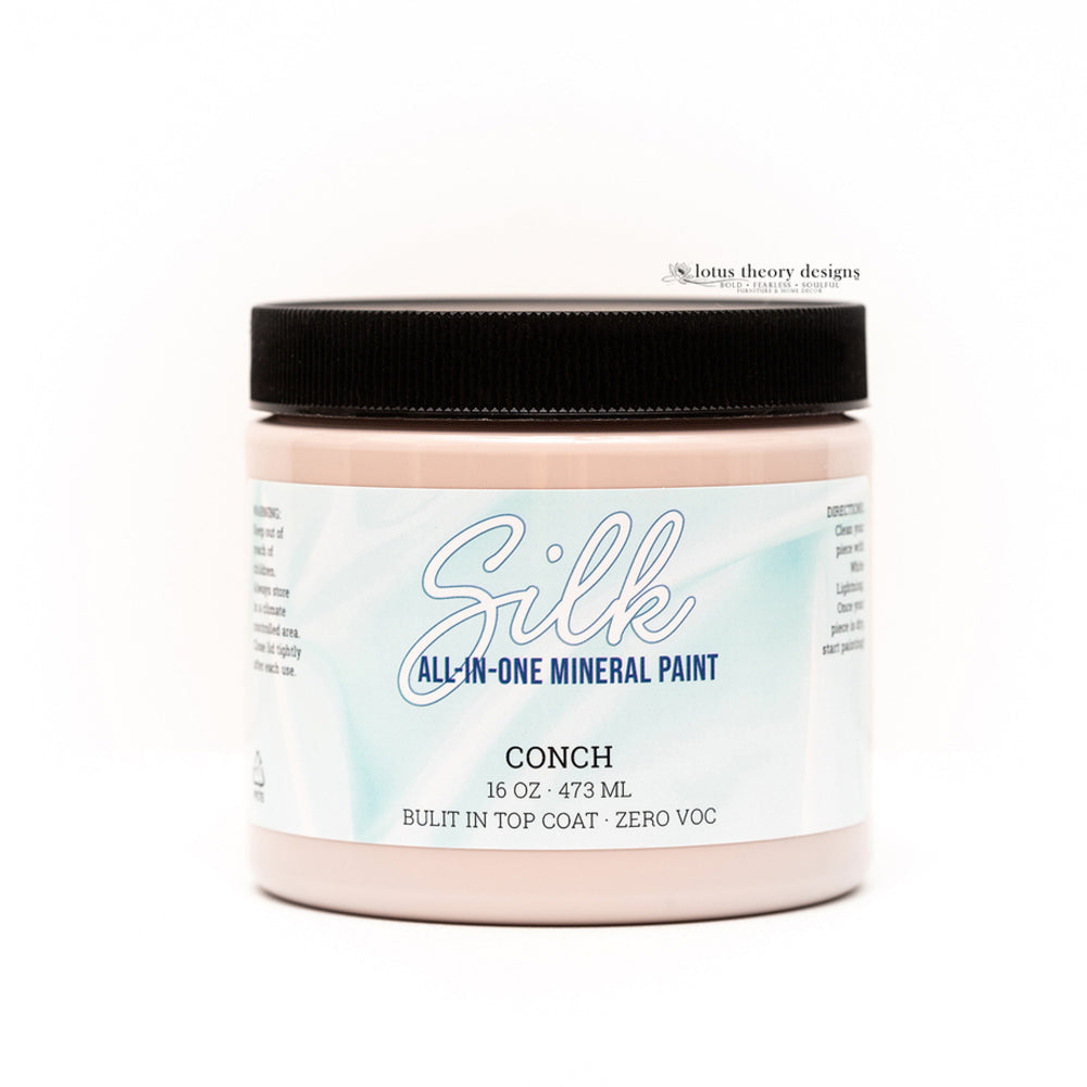 Silk all in one mineral paint Conch 475ml soft dusty pink at For the Love Creations Australian stockist