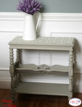 Dried Sage soft green grey painted  sidetable chalk paint
