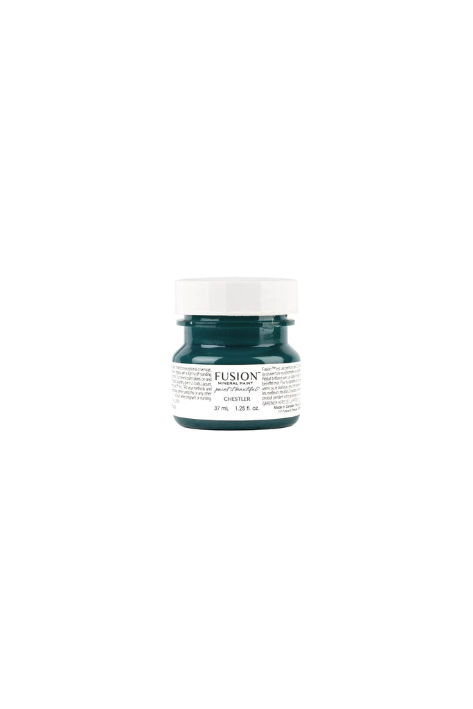Fusion Chestler 37ml tester deep blue green mineral paint For the Love Creations Australian retailer