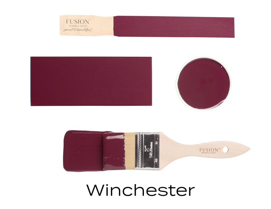 Fusion Mineral Paint Winchester deep burgundy 2 sizes For the Love Creations Australian retailer