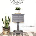Fusion Mineral Paint Hazelwood warm rich grey painted side table