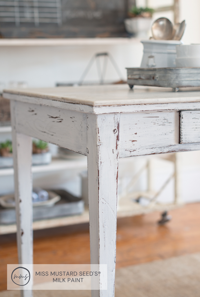 Miss Mustard Seed’s Milk Paint Farmhouse White warm white milk paint For the Love Creations Australia