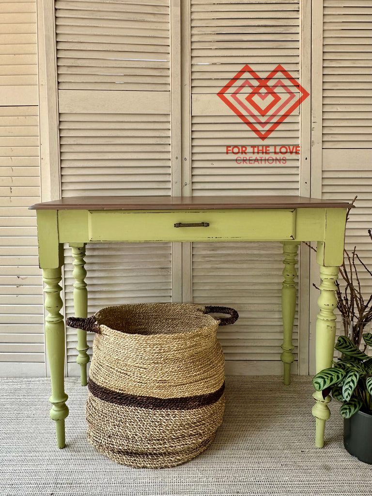 Luckett’s Green painted desk Miss Mustard Seed’s Milk Paint retailer For the Love Creations Australia