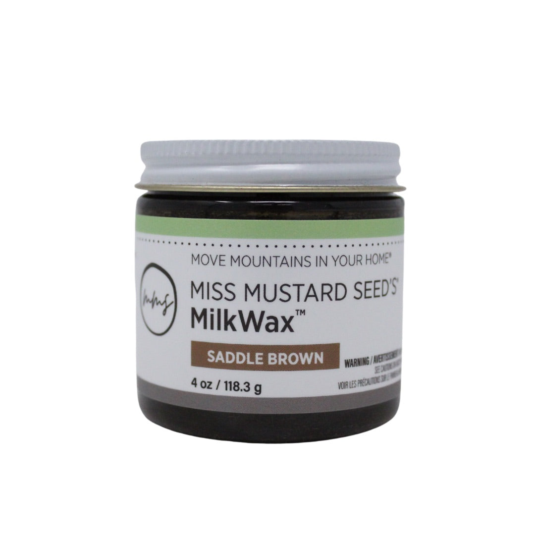 Milk Wax Saddle Brown Miss Mustard Seed’s Milk Paint 120g  For the Love Creations Australian retailer