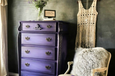 Amethyst painted dresser bright vivid purple