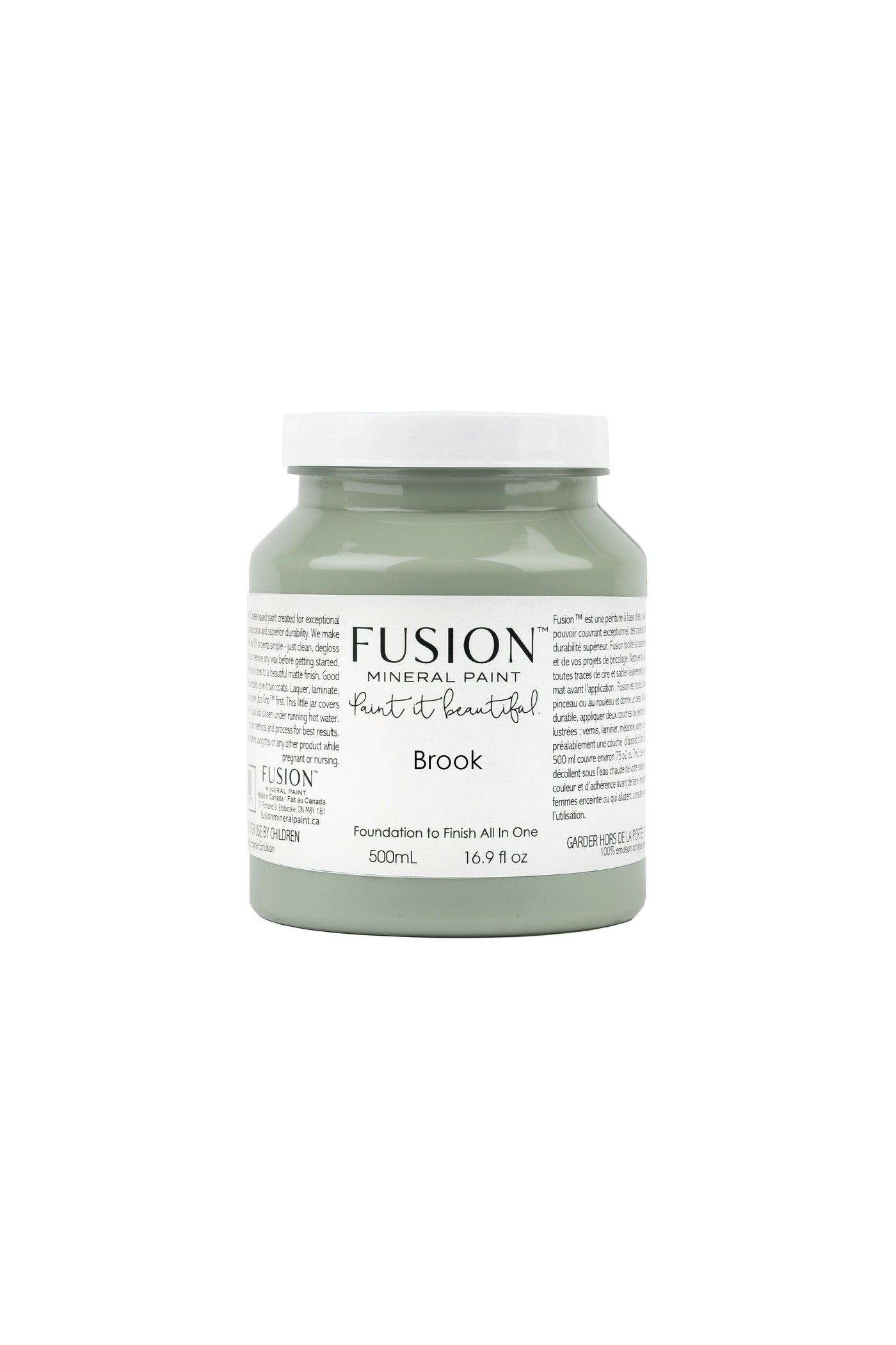 Paint it Beautiful Brook Fusion Mineral Paint pale blue/green 500ml For the Love Creations