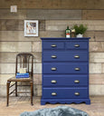Silk all in one mineral paint Nautical 475ml navy blue painted dresser  For the Love Creations Australian stockist