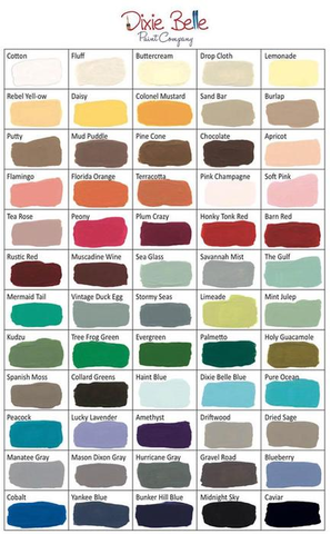 Dixie Belle Paints colour palette
