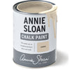 Can of Annie Sloan Chalk Paint in Canvas color on a white background