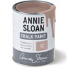 Annie Sloan Chalk Paint can with Jaipur Pink color swatch on a white background