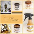 Yellow Patina spray dixie belle faux aged metal decorative finish 