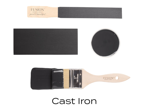 Fusion Mineral Paint Cast Iron soft charcoal black mineral paint For the Love Creations 