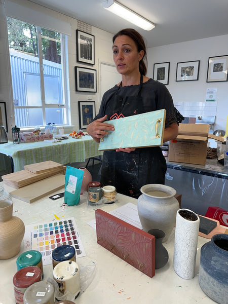Painting Textured Finishes & Embossing Techniques | Workshop 9:30am - 1:30pm Saturday March 16, 2024