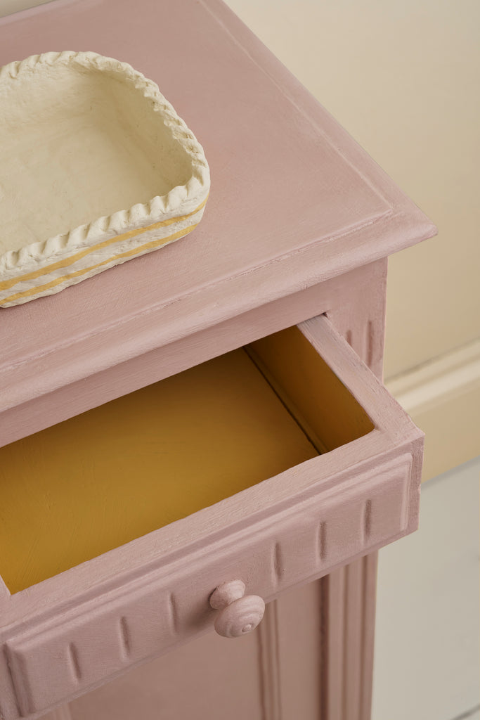 Jaipur Pink Annie Sloan chalk painted bedside drawer