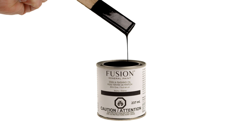 Fusion Mineral Paint Stain and Finishing Oil Ebony deep black