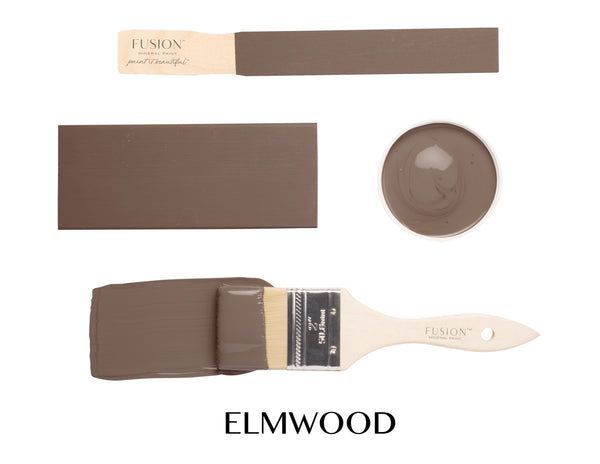 Elmwood Fusion Mineral Paint dark neutral grey brown cocoa