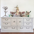 Fusion Mineral Paint Cashmere creamy neutral painted dresser