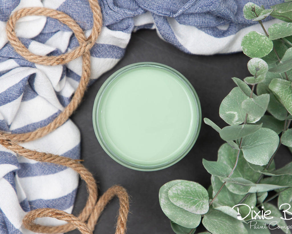 Mint Julep vintage mint green chalk paint Dixie Belle elite retailer For the Love Creations chalk paint