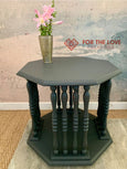 Silk all in one mineral paint Black Sands 475ml deep charcoal grey painted side table at  For the Love  Creations Australian stockist