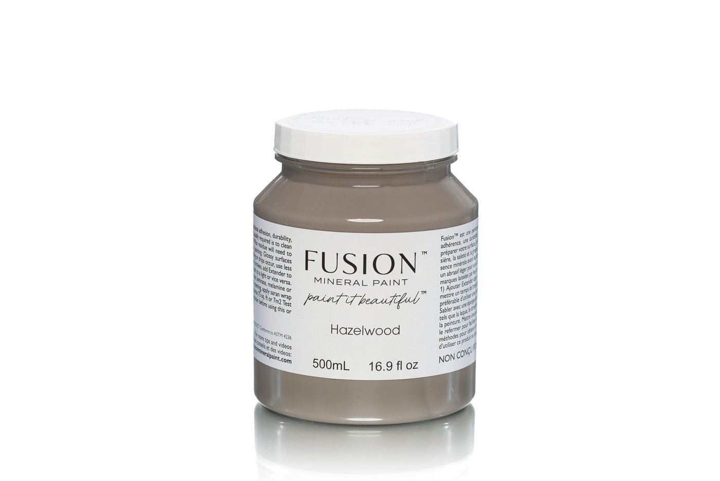 Fusion Mineral Paint Hazelwood warm rich grey 500ml Australian retailer