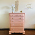 Dixie Belle Apricot soft apricot pink painted tallboy Elite Retailer in Australia
