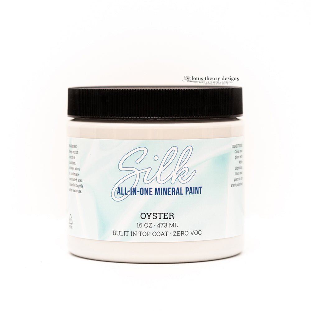 Silk all in one mineral paint Oyster 475ml grey-white at  For the Love  Creations Australian stockist