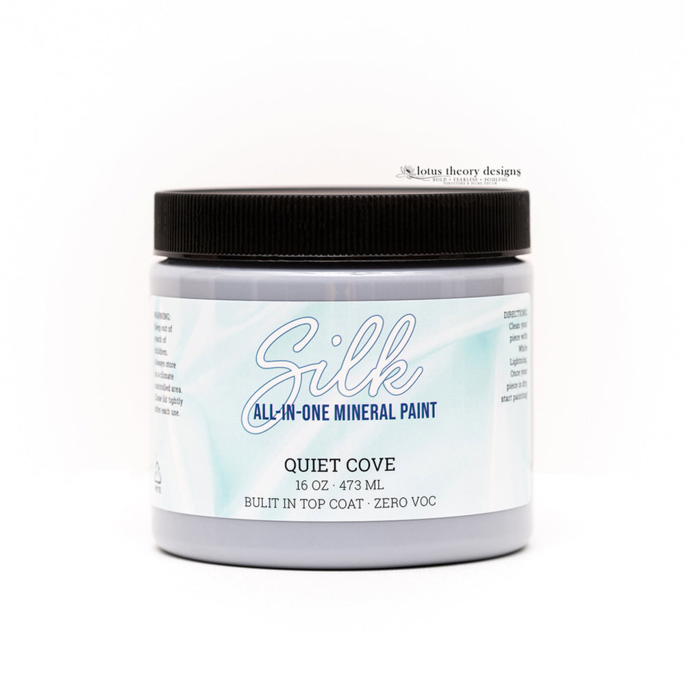 Silk all in one mineral paint Quiet Cove blue-grey grey-blue at For the Love Creations Australian stockist