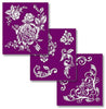 Floral silkscreen stencils Belles and Whistles 3 sheets For the Love Creations Australian stockist