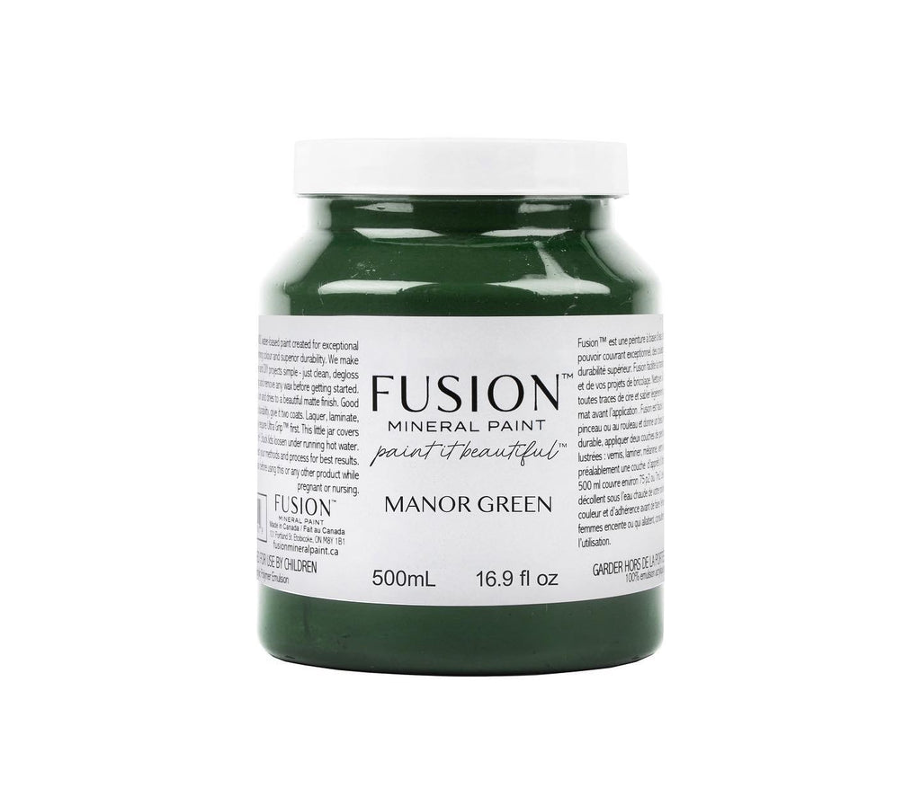 Fusion Manor Green deep dark green paint 2 sizes For the Love Creations specialty paint shop Australia