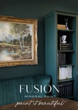 Fusion Manor Green painted wall dark green mineral paint Australian stockist For the Love Creations