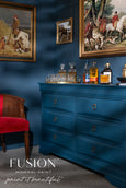 Fusion Willowbank deep vibrant blue painted dresser For the Love Creations Fusion stockist Australia 