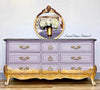 Dixie Belle Lucky Lavender pastel purple painted dresser chalk paint