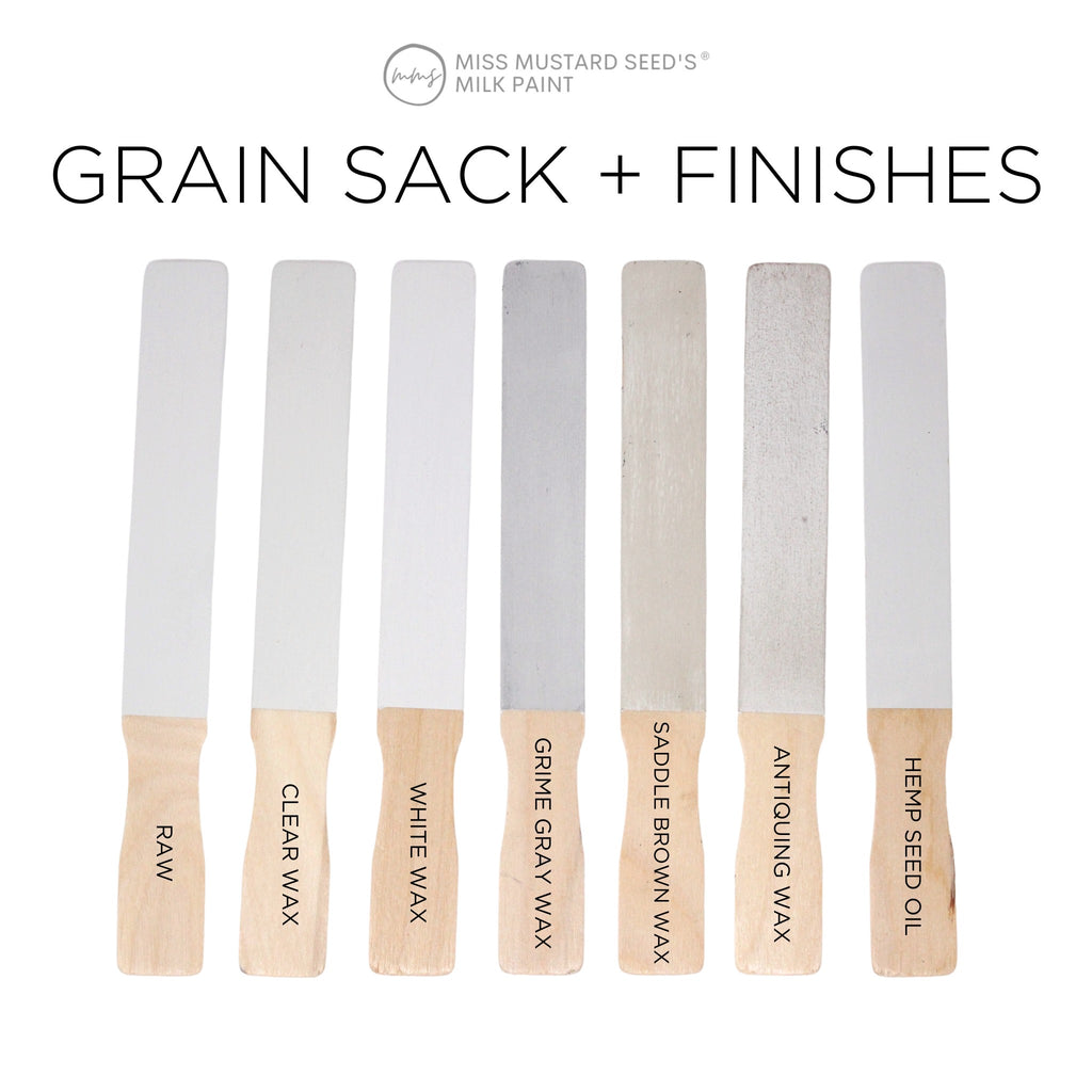 MMS Milk Paint Grain Sack with coloured wax finishes