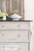 Miss Mustard Seed’s Milk Paint Marzipan warm almond coloured neutral painted dresser For the Love Creations Australian retailer