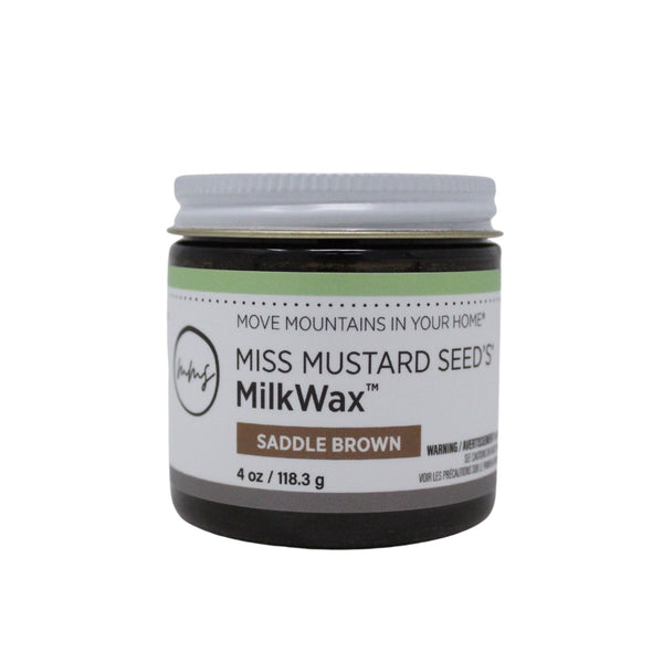 Milk Wax Saddle Brown Miss Mustard Seed’s Milk Paint 120g  For the Love Creations Australian retailer