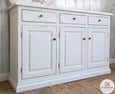 Silk all in one mineral paint Oyster 475ml grey-white painted sideboard  For the Love Creations Australian stockist
