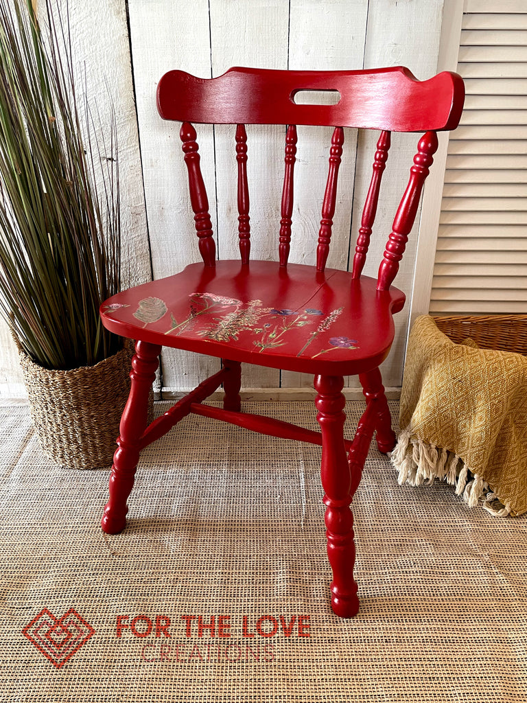 Jolie Paint Rouge painted chair scarlet red