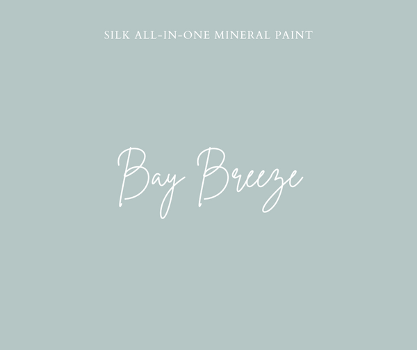 Silk Bay Breeze pale blue grey all in one mineral paint For the Love Creations Australian retailer