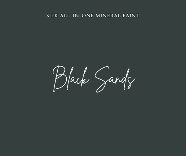 Silk all in one mineral paint Black Sands charcoal grey almost black For the Love Creations Australian retailer