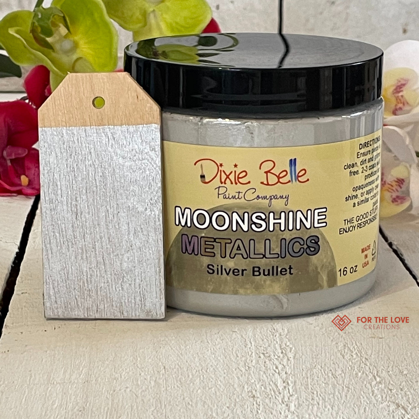 Moonshine Metallics  Silver Bullet paint pale silver For the Love Creations Australian stockist