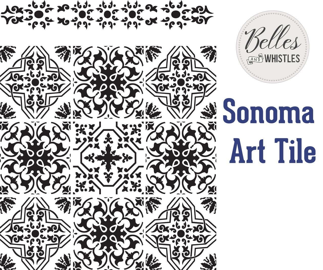 Sonoma Art Tile Stencil | Belles and Whistles