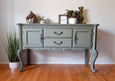 Dixie Belle Spanish Moss sage grey green sideboard