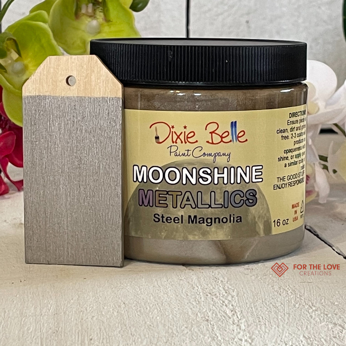 Dixie  Belle metallic paint Steel Magnolia deep silver For the Love Creations Australian stockist