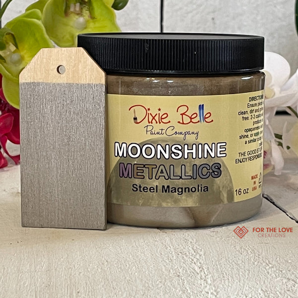Dixie  Belle metallic paint Steel Magnolia deep silver For the Love Creations Australian stockist
