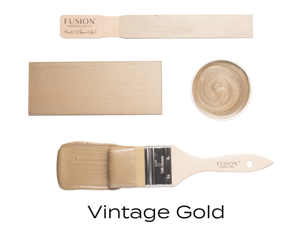 Fusion Vintage Gold metallic paint For the Love Creations Australian retailer