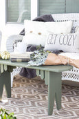 Bayberry painted bench olive green  Fusion Mineral Paint