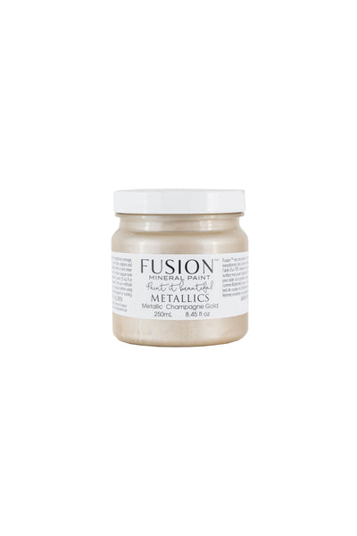 Fusion Mineral Paint Champagne Gold metallic soft gold 250ml For the Love Creations Australian stockist