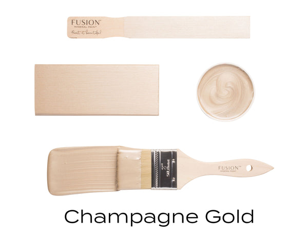 Fusion Mineral Paint Champagne Gold metallic soft gold For the Love Creations Australian stockist